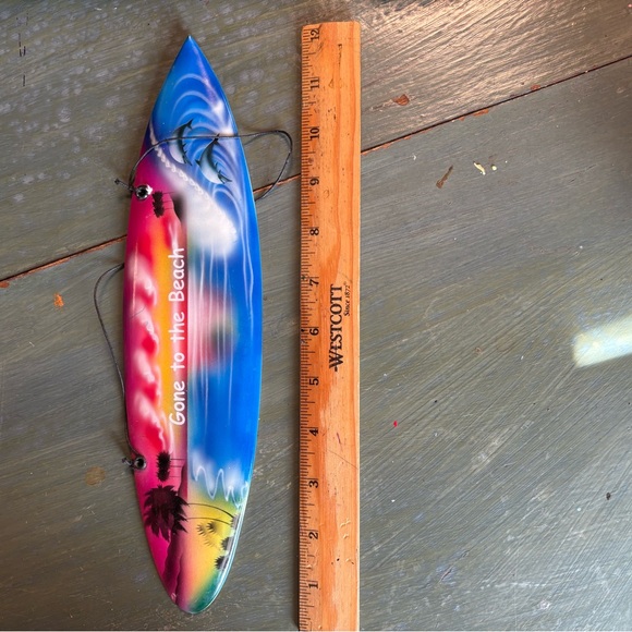 Surfboard Tiki Hanging Signs Wall Decor Set of 3 - Picture 4 of 6